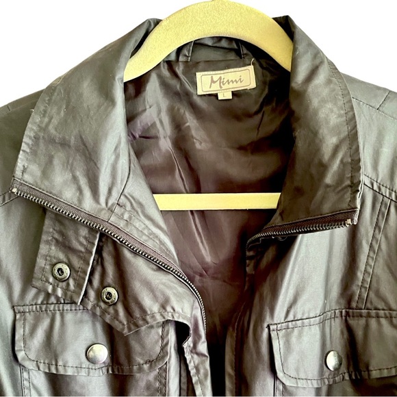 Black waxed cotton biker jacket - Picture 2 of 12